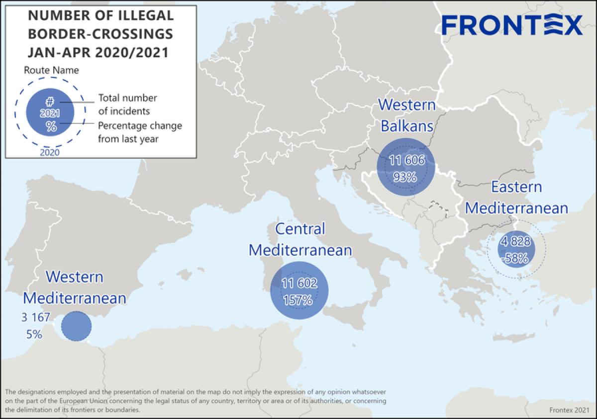 FRONTEX: újra emelkedik az illegális migrációs nyomás Európa külső határain