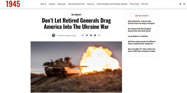 19NegyvenÖt: badarság lenne az USA nyugalmazott tábornokaira hallgatni az orosz-ukrán háborúban