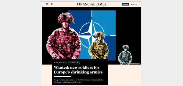 Financial Times: az Európa-szerte zsugorodó NATO-seregek jó, ha 300 ezer katonát ki tudnak állítani Oroszország ellen