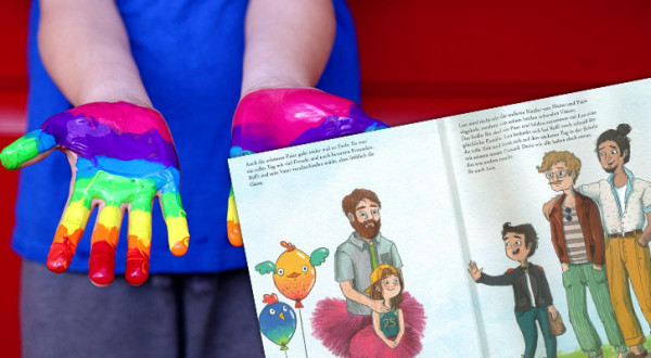 Gyermekeknek szóló homoerotikus reklámkönyv a Mc Donald's gyorsétteremlánc kínálatában Ausztriában