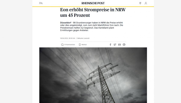 Karácsony sötétzöld haverjai elintézték: 45%-kal nő az áram ára Észak-Rajna-Vesztfáliában