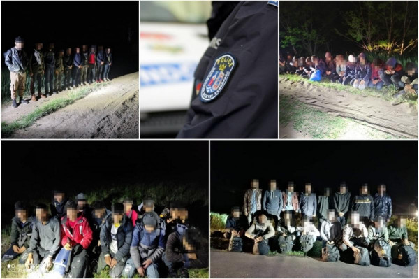 Alig másfél óra alatt 63 illegális migránsra csaptak le a rendőrök