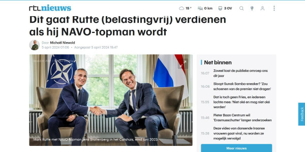 Eurómilliókat zsebelhet be, ha NATO-főtitkár lesz Mark Rutte korábbi holland miniszterelnök