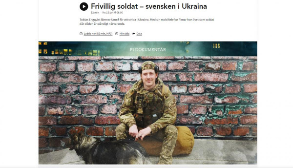 Az Expressen bemutatja Tobiast, aki Ukrajnában elvesztette amerikai és francia önkéntes barátait