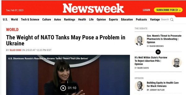 Newsweek: a NATO-tankok súlya problémát okozhat Ukrajnában
