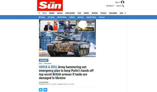 A brit hadsereg vészhelyzeti tervet dolgoz ki, hogy a tankjaik ne jussanak az oroszok kezére